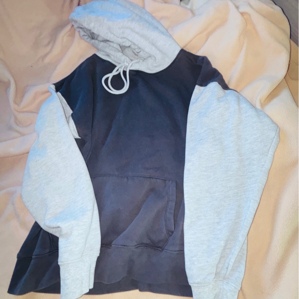 Gray and Black Women's Hoodie